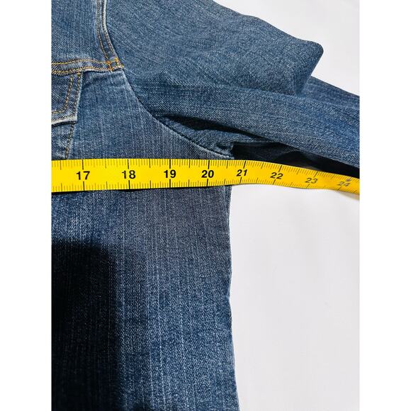 Coldwater Creek Women's Size 14 Long Sleeve Embroidered Hem Jean Jacket - Picture 5 of 6